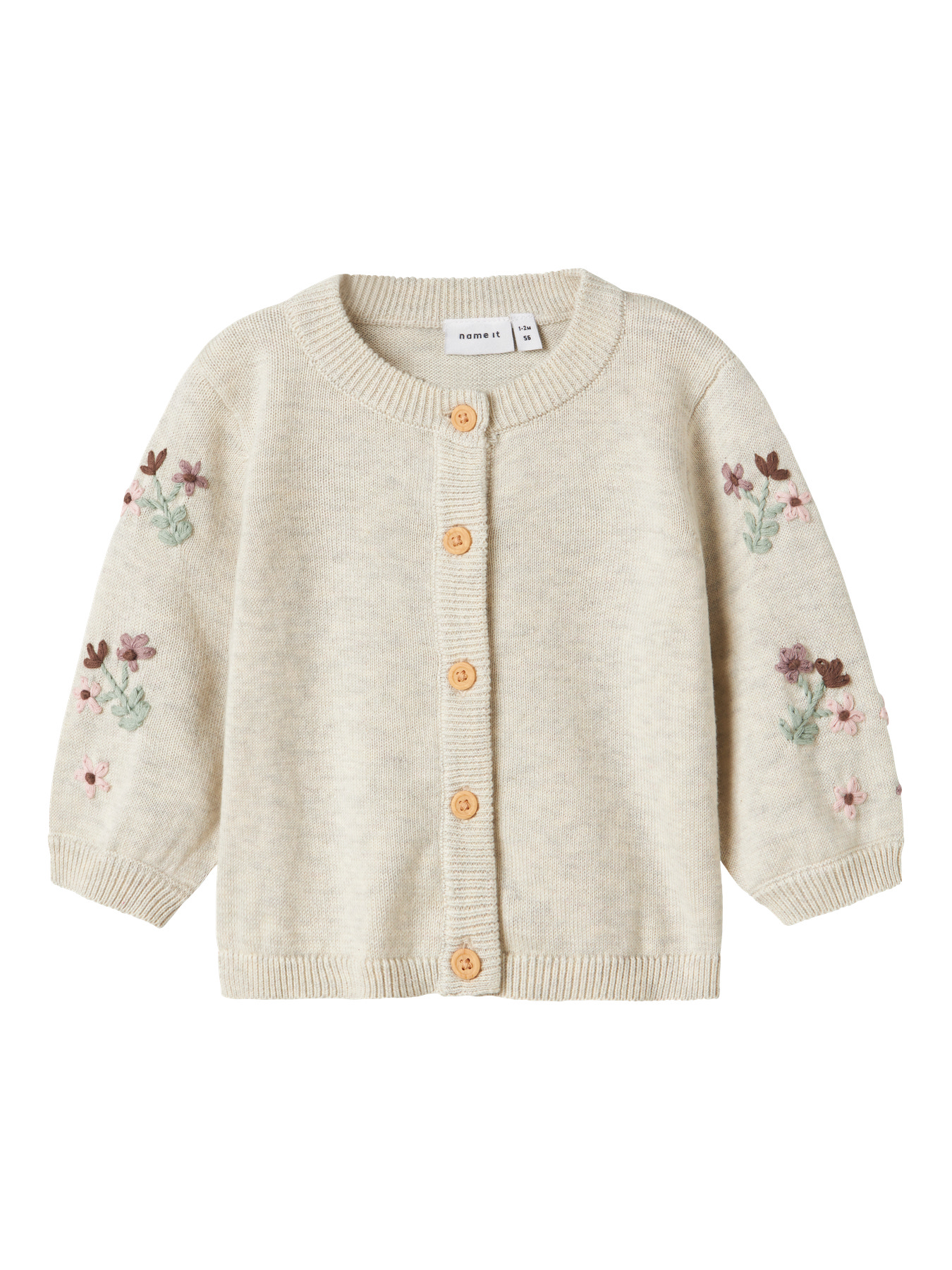 NAME IT Strik Cardigan Bussy Peyote Melange