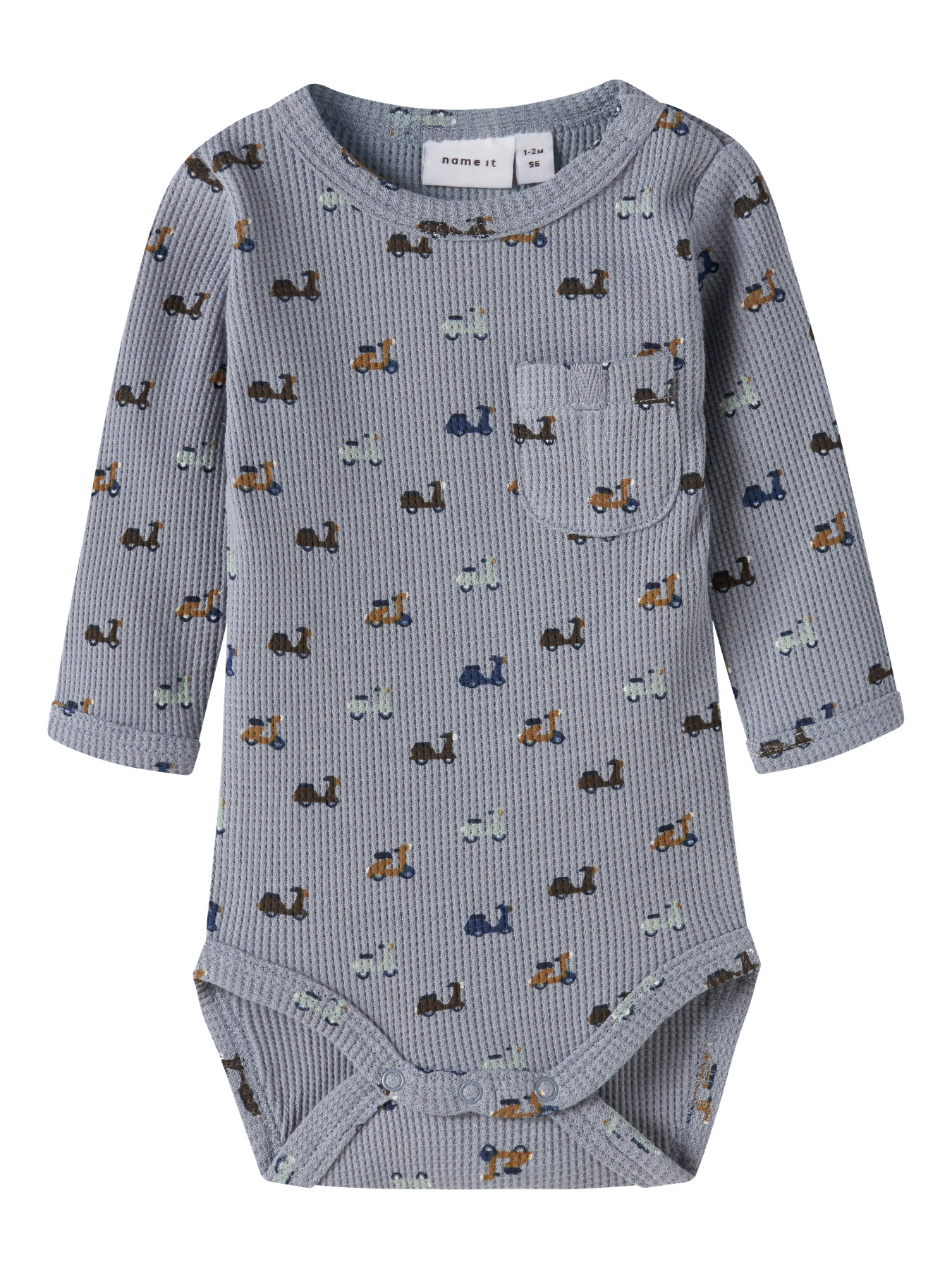 Name It Baby Body Tradewinds Med Print Og Brystlomme - Str. 0m 50cm