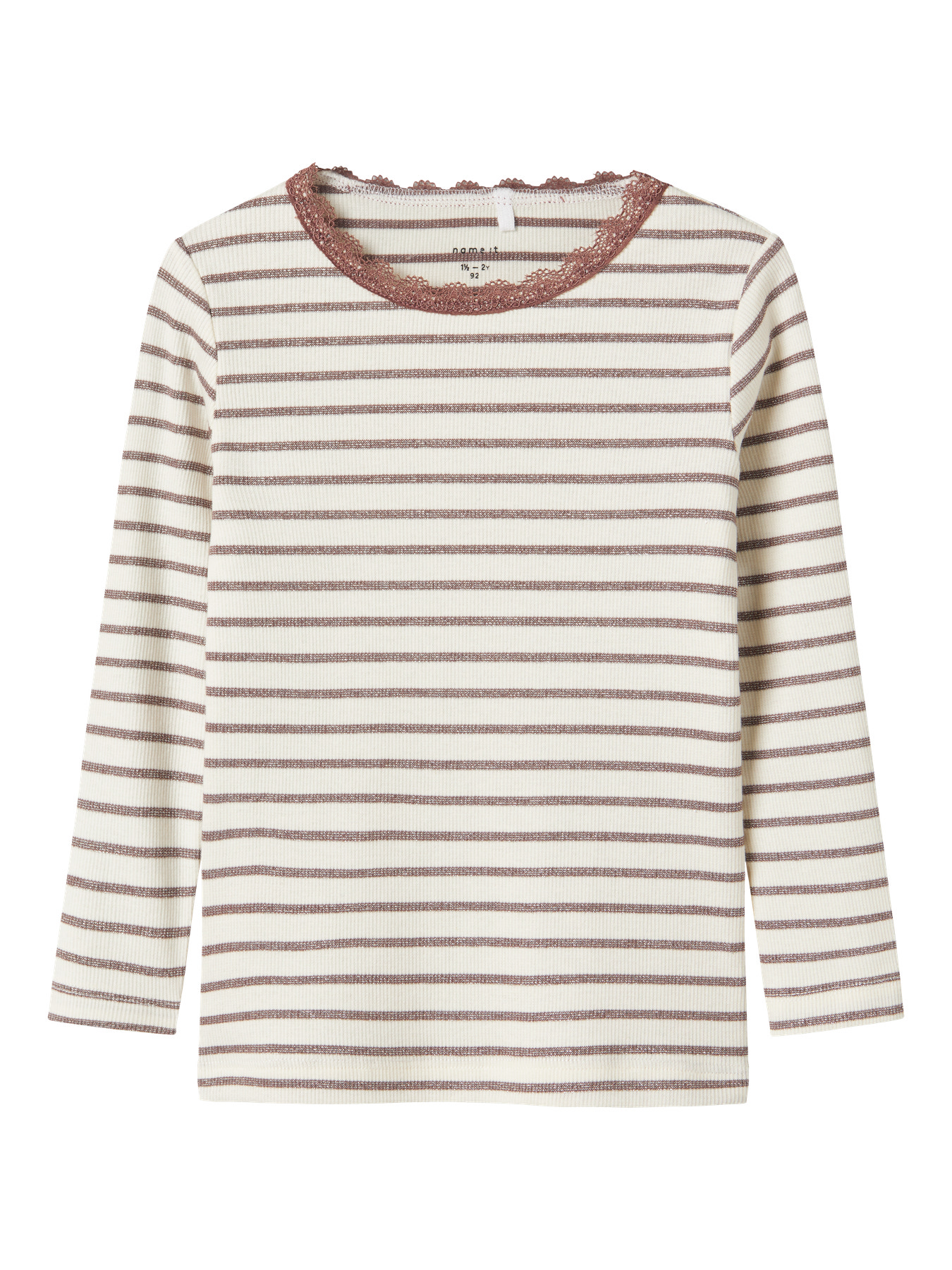 NAME IT Langærmet Bluse Nette Peppercorn