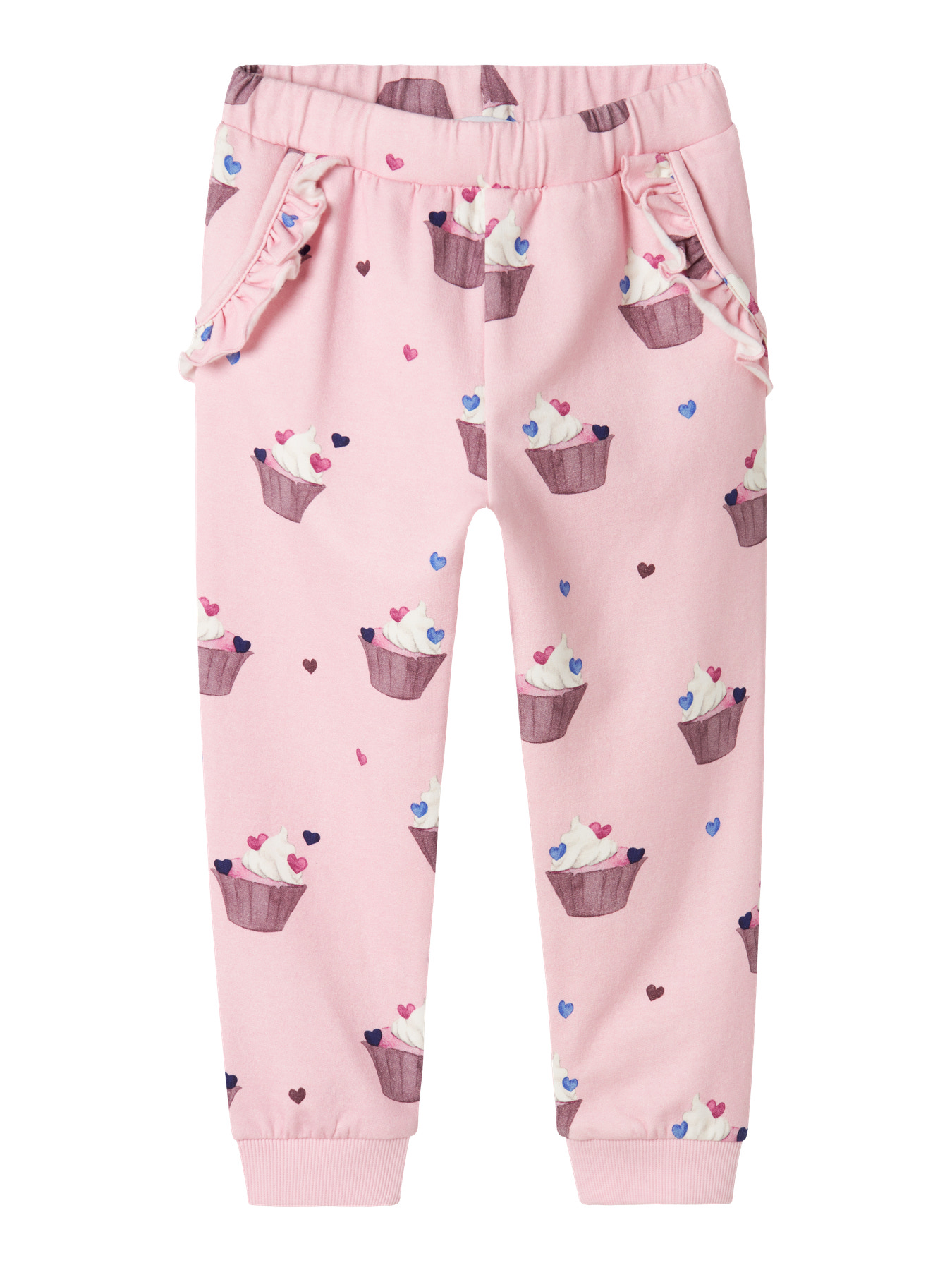 Name It Mini Bukser Sweet Dreams Med Cupcakeprint Og Flæser - Str. 2y 92cm