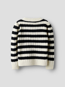 NAME IT Striktrøje Ditte Buttercream Black