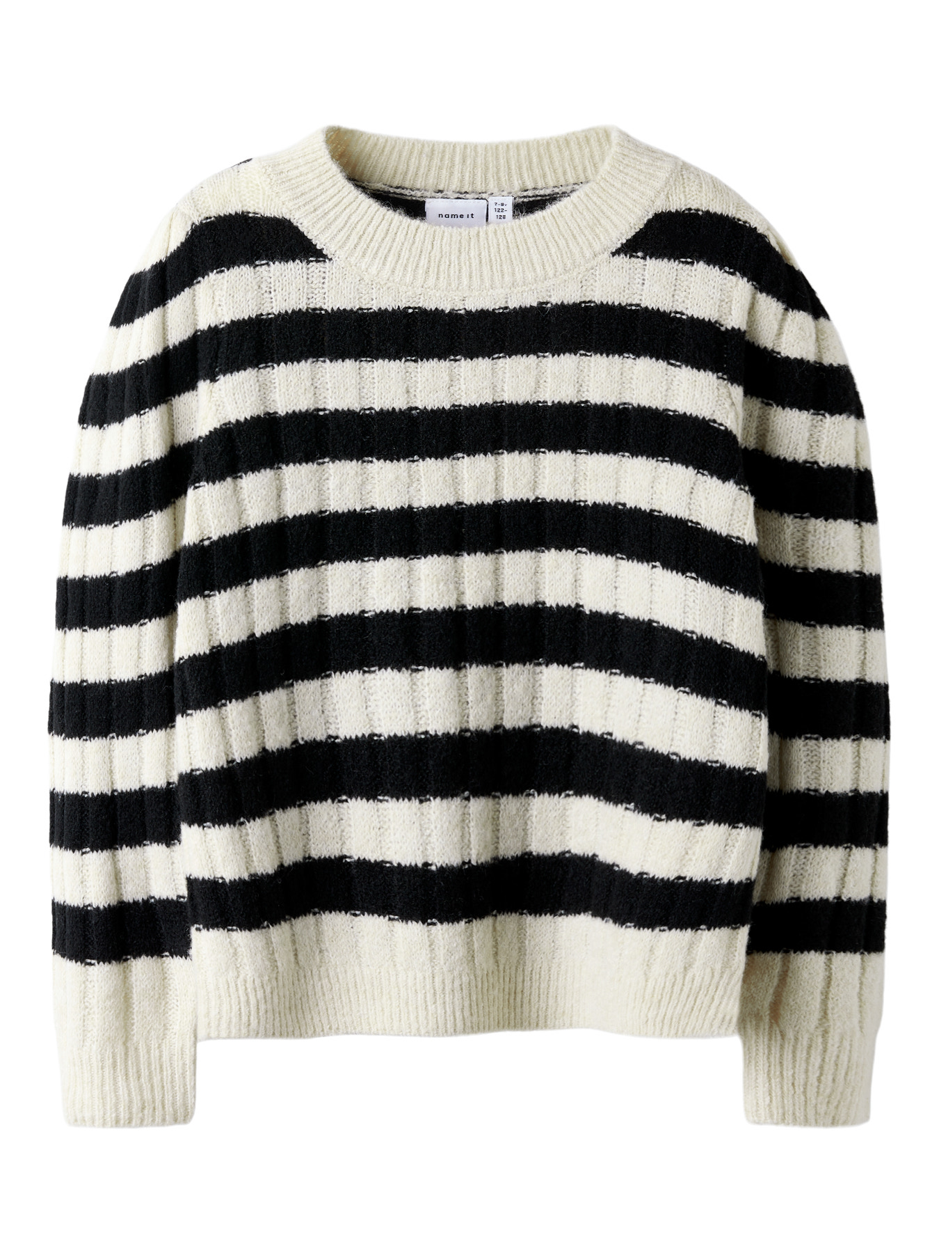 NAME IT Striktrøje Ditte Buttercream Black
