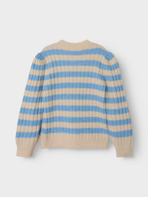 NAME IT Striktrøje Ditte Buttercream Clear Sky