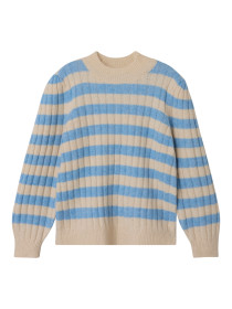 NAME IT Striktrøje Ditte Buttercream Clear Sky