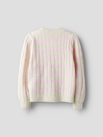 NAME IT Striktrøje Ditte Buttercream Pirouette