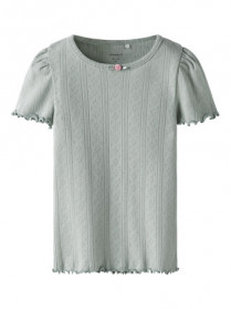 NAME IT T-shirt Silke Aqua Gray