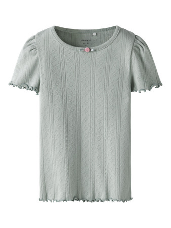 NAME IT T-shirt Silke Aqua Gray