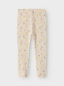 NAME IT Rib Leggings Flowerkab Peyote Melange