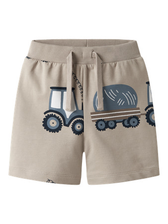 Name It Sweatshorts Pure Cashmere Med Traktorprint - Str. 2y 92cm