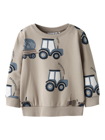 Name It Sweatshirt Pure Cashmere Med Traktorprint - Str. 6y 116cm