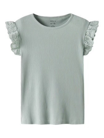 NAME IT Blonde Top Halina Aqua Gray