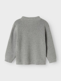 NAME IT Strik Half Zip Neolle Grey Melange