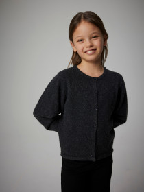 NAME IT Strik Cardigan Saluna Dark Grey Melange