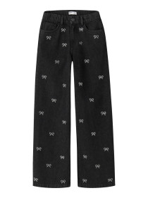 NAME IT Rhinsten Wide Jeans Rose Dark Grey Denim
