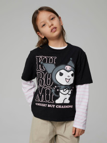 NAME IT T-Shirt Kuromi Akisa Box Black