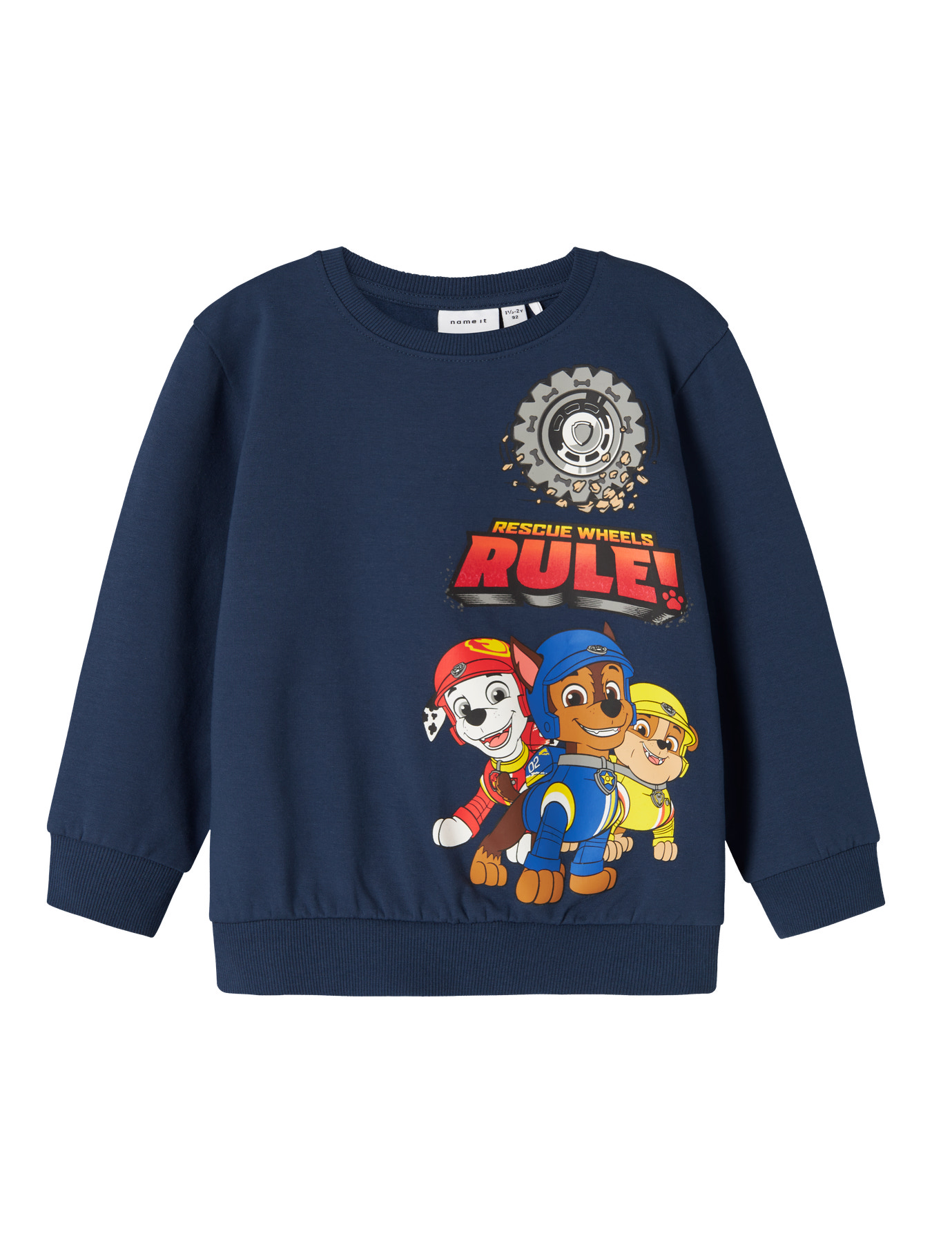 Name It Mini Sweatshirt Insignia Blue Med Paw Patrol Print - Str. 2y 92cm