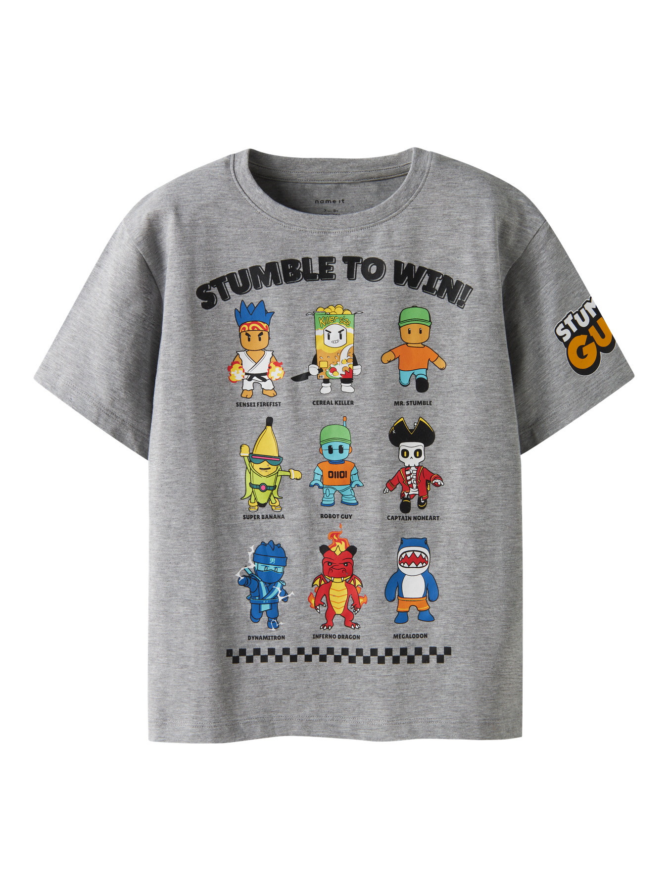 NAME IT T-shirt Stuff Stumbel Box Grey Melange