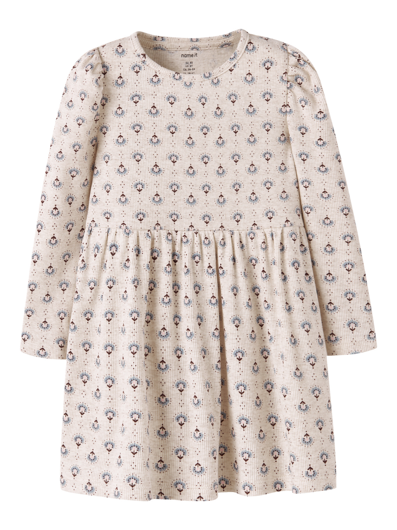NAME IT Rib Kjole Onine Peyote Melange