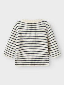 NAME IT Strik Trøje Ostripe Insignia Blue Cloud Dancer