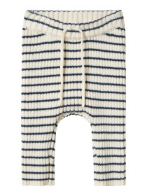 NAME IT Strik Bukser Ostripe Insignia Blue Cloud Dancer