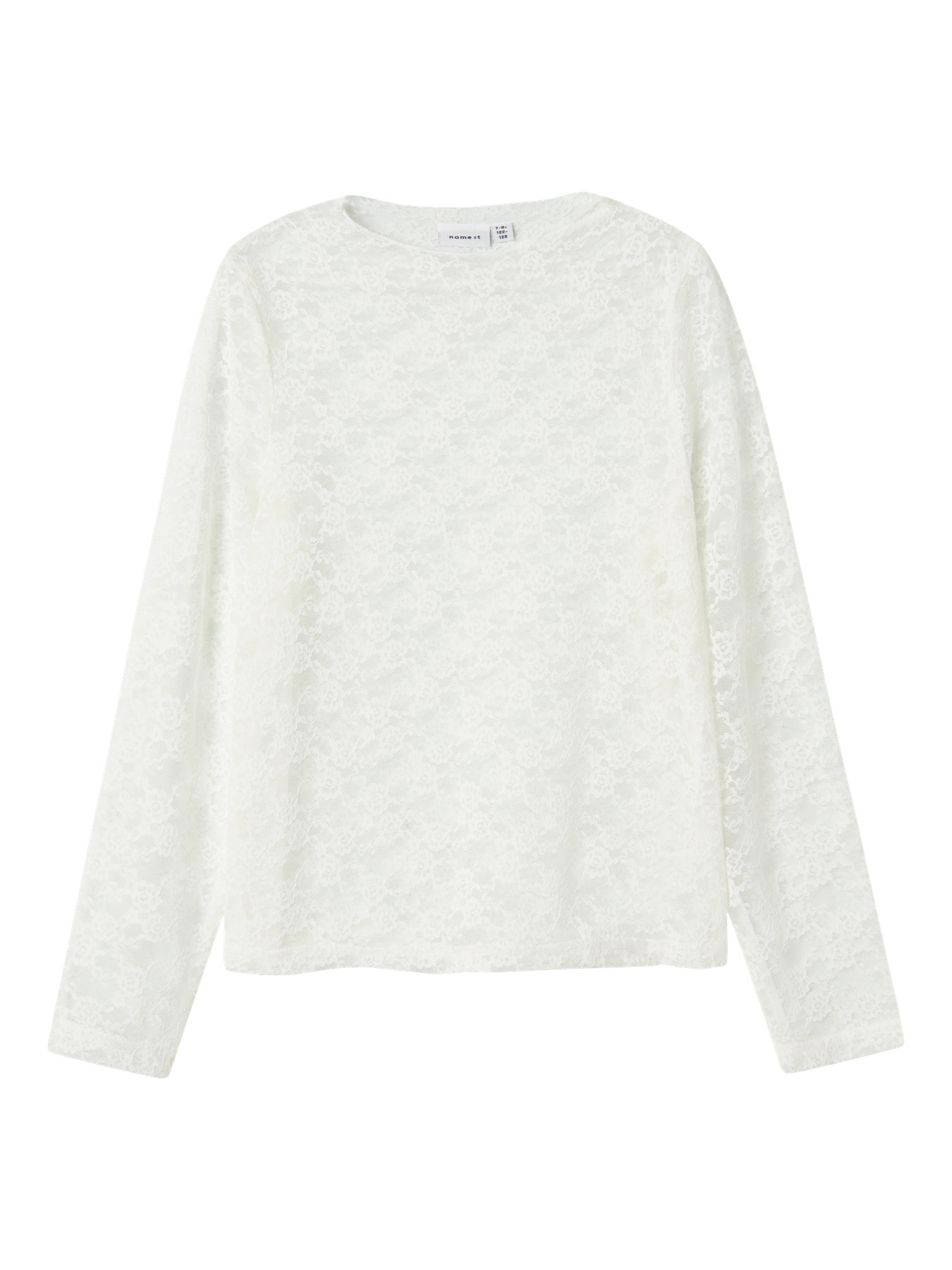 NAME IT Langærmet Blonde Bluse Nace Cloud Dancer