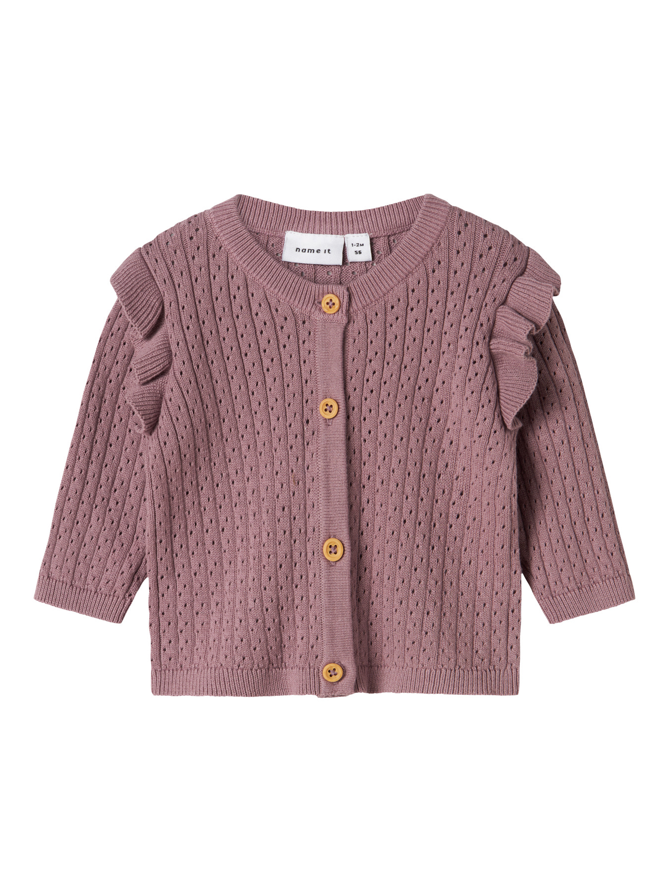 NAME IT Strik Cardigan Ominna Toadstool billede