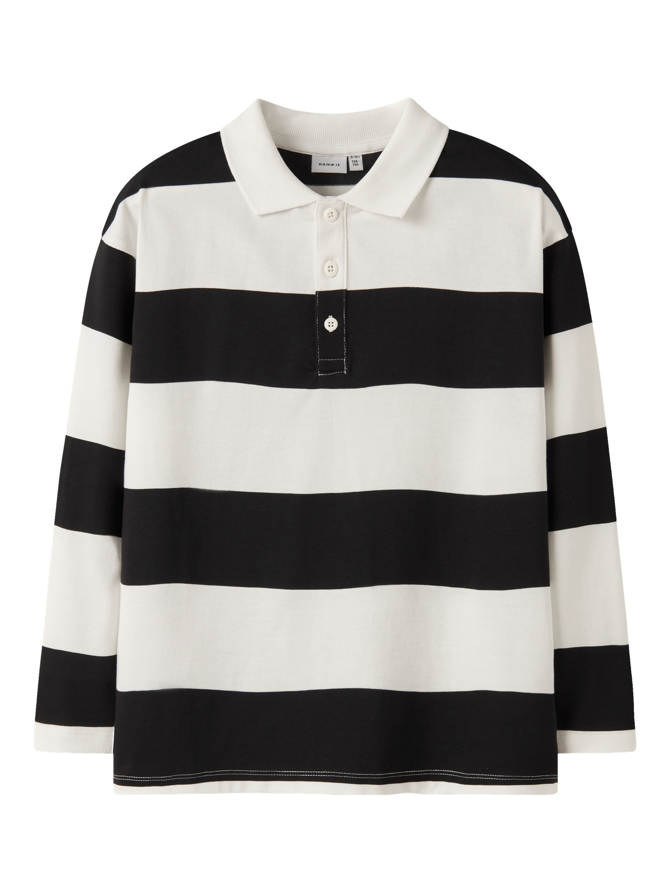 NAME IT Polo Bluse Nutiva Cloud Dancer Black