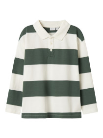 NAME IT Polo Bluse Nutiva Cloud Dancer Garden Topiary