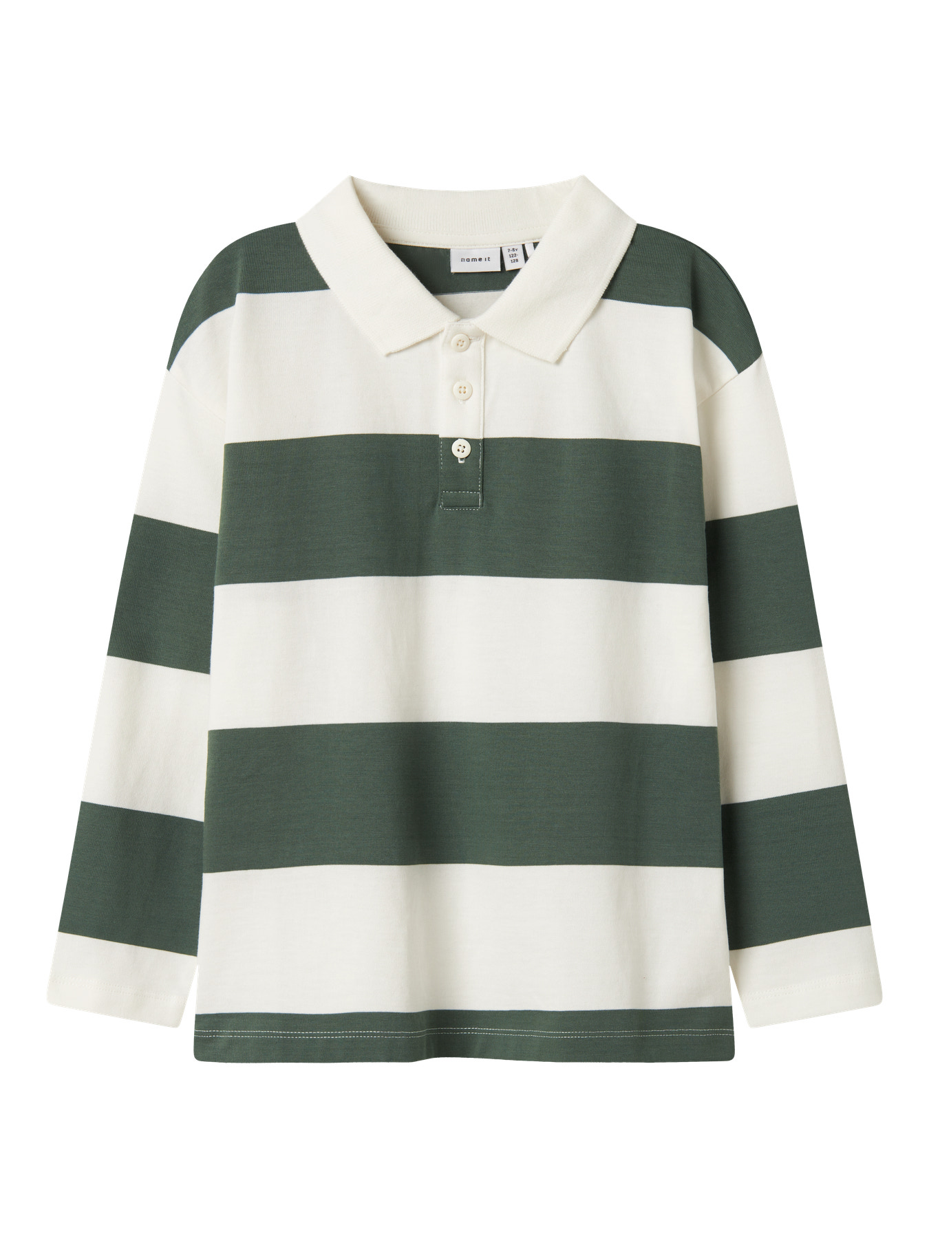 NAME IT Polo Bluse Nutiva Cloud Dancer Garden Topiary