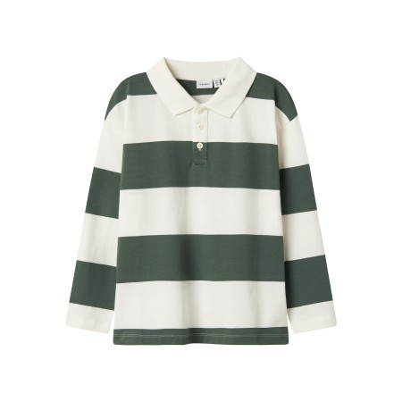 NAME IT Polo Bluse Nutiva Cloud Dancer Garden Topiary