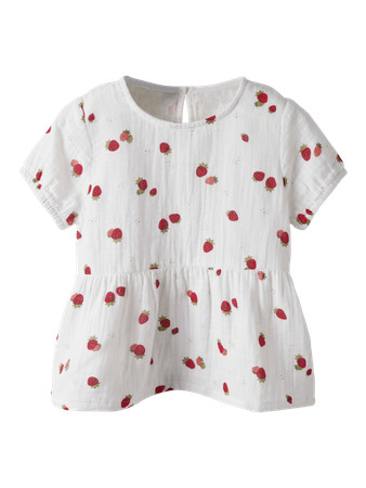 Name It Fornelia Kortærmet Bluse - White Alyssum