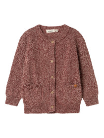 LIL ATELIER Strik Cardigan Nemo Hot Chocolate