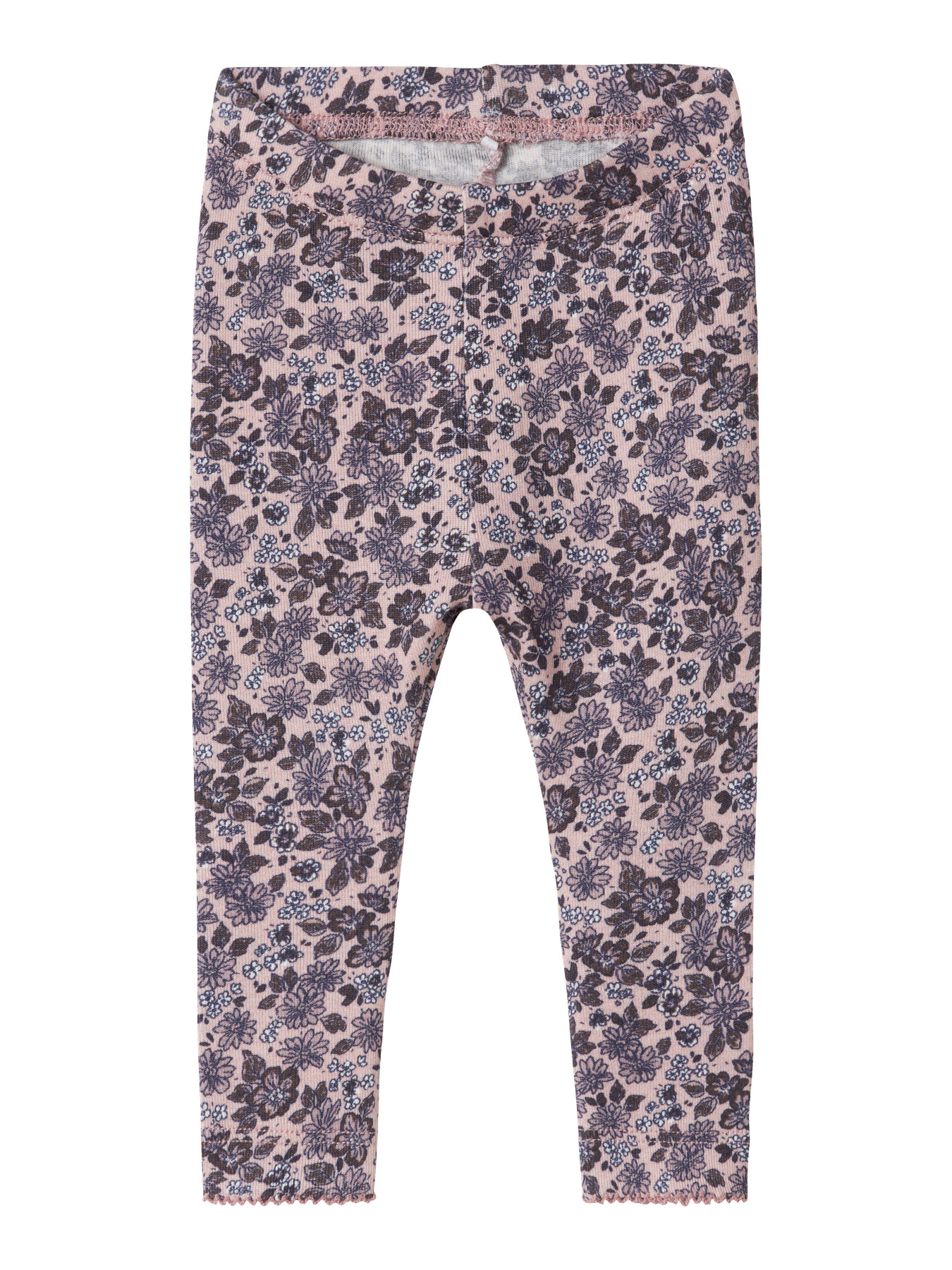 Name It Leggings Burnished Lilac Med Blomsterprint - Str. 3m 62cm