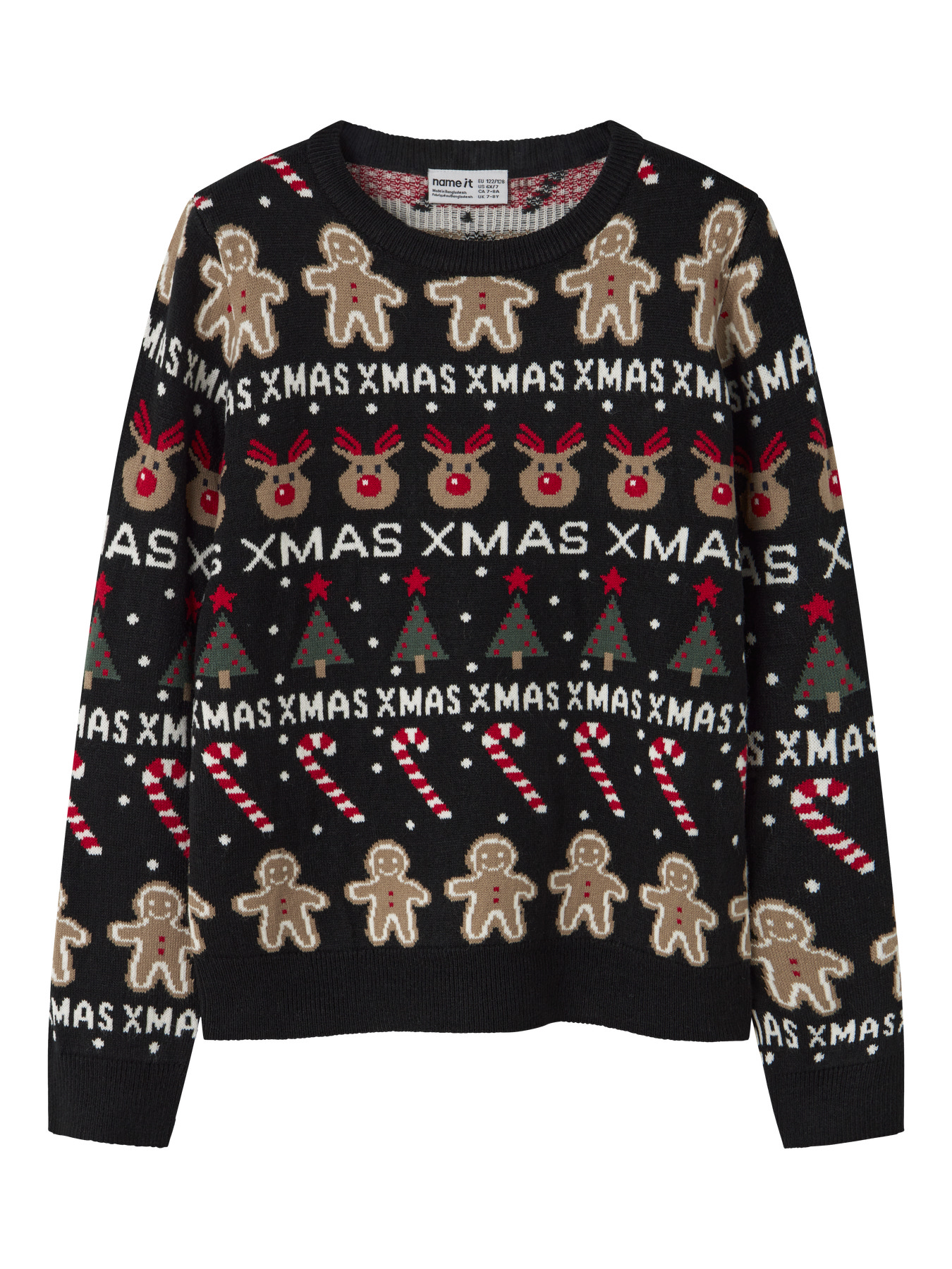 NAME IT Jule Striktrøje Rasko Black