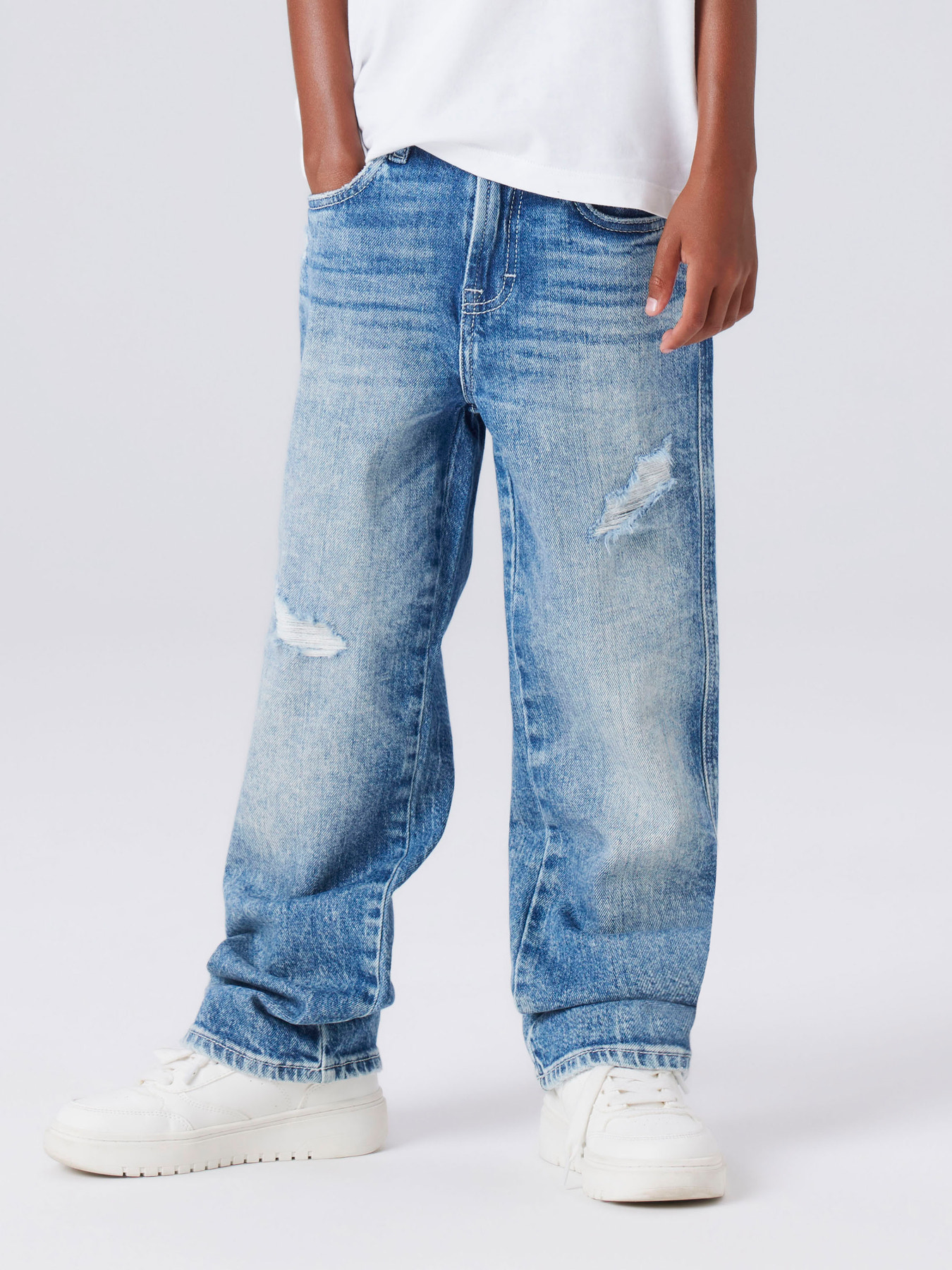 NAME IT Straight Jeans Ryan Medium Blue Denim billede