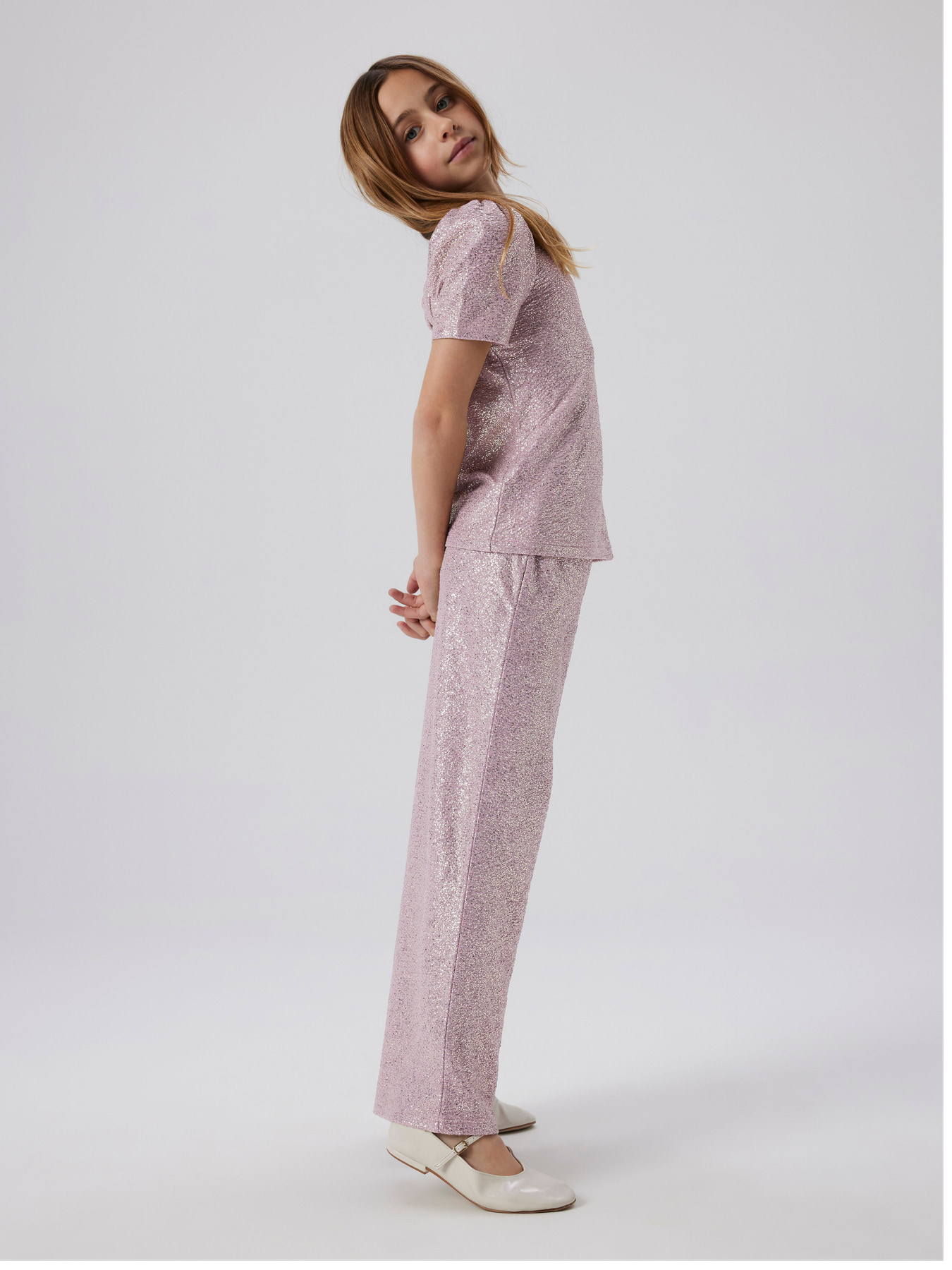 NAME IT Glimmer Bukser Ditsa Mauve Mist