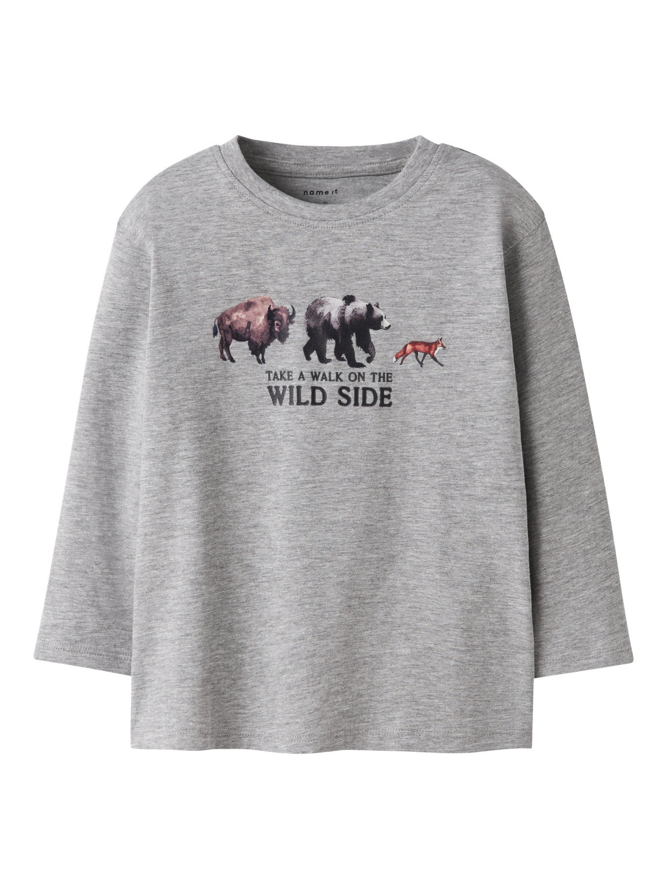 NAME IT Bluse Oris Box Grey Melange