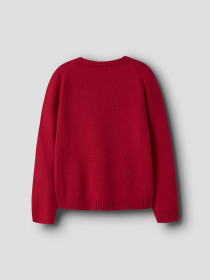 NAME IT Striktrøje Rajul Loose Jester Red
