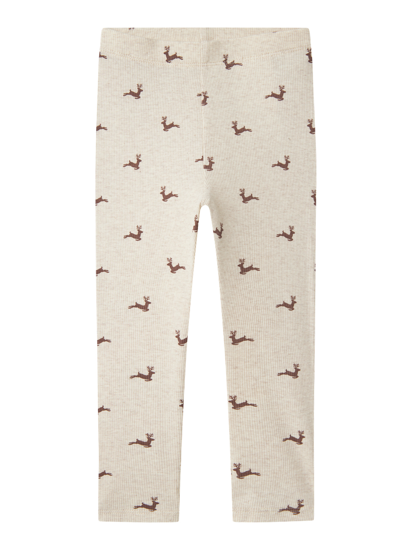 Name It Leggings Peyote Melange Med Rensdyr Print - Str. 2y 92cm