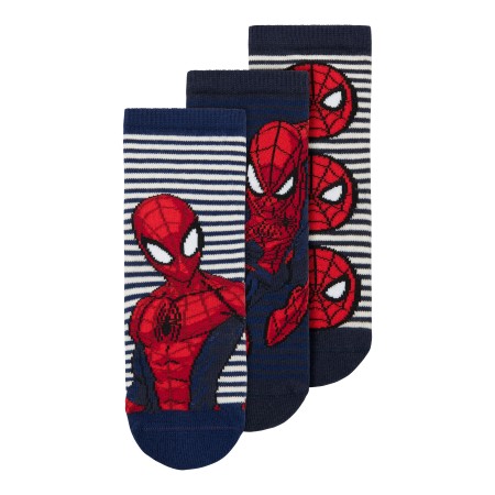 NAME IT 3-Pak Strømper Spiderman Adus Navy Blazer