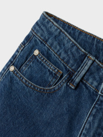 NAME IT High Waist Straight Jeans Rose Dark Blue Denim