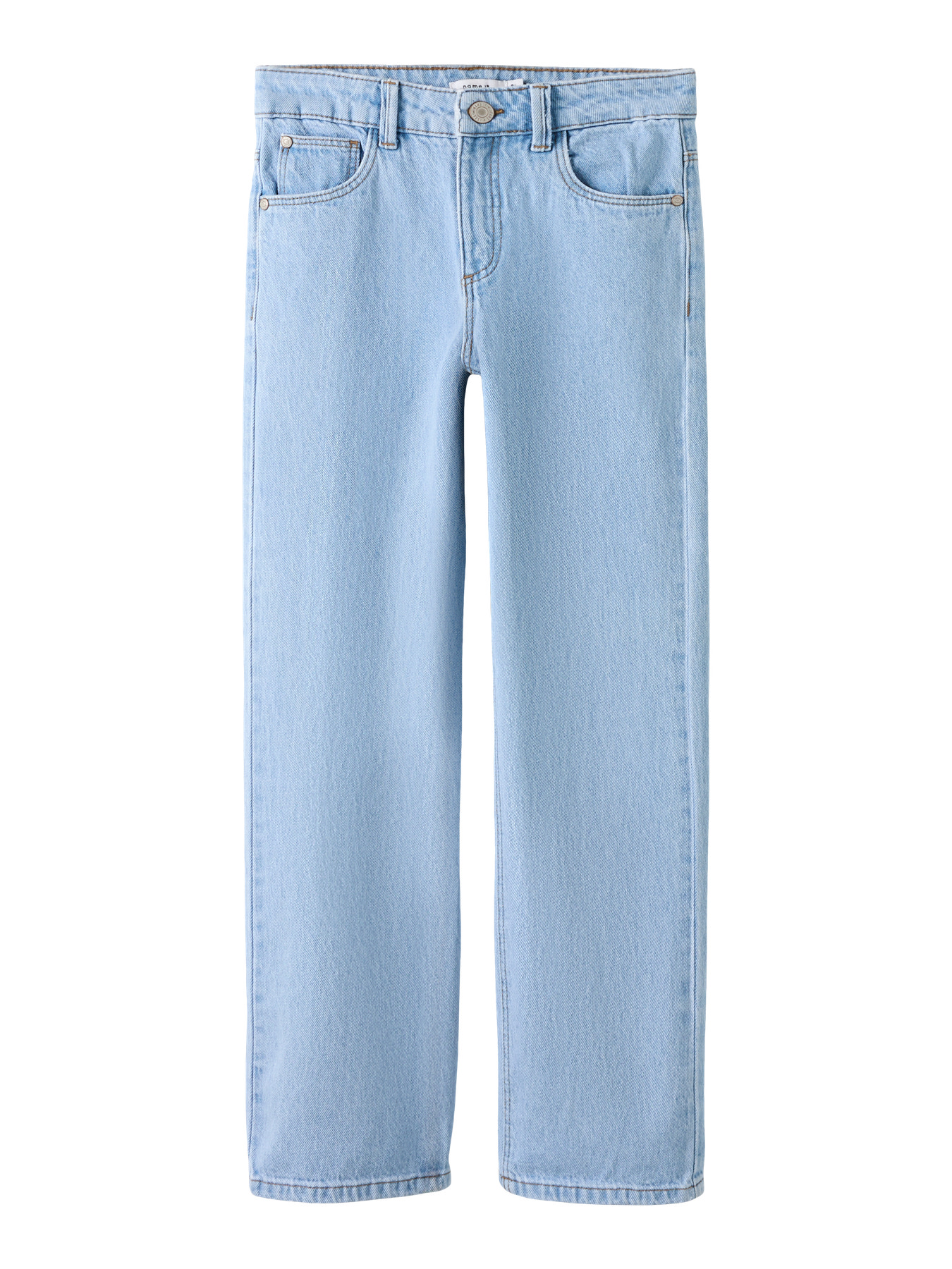 NAME IT High Waist Straight Jeans Rose Light Blue Denim
