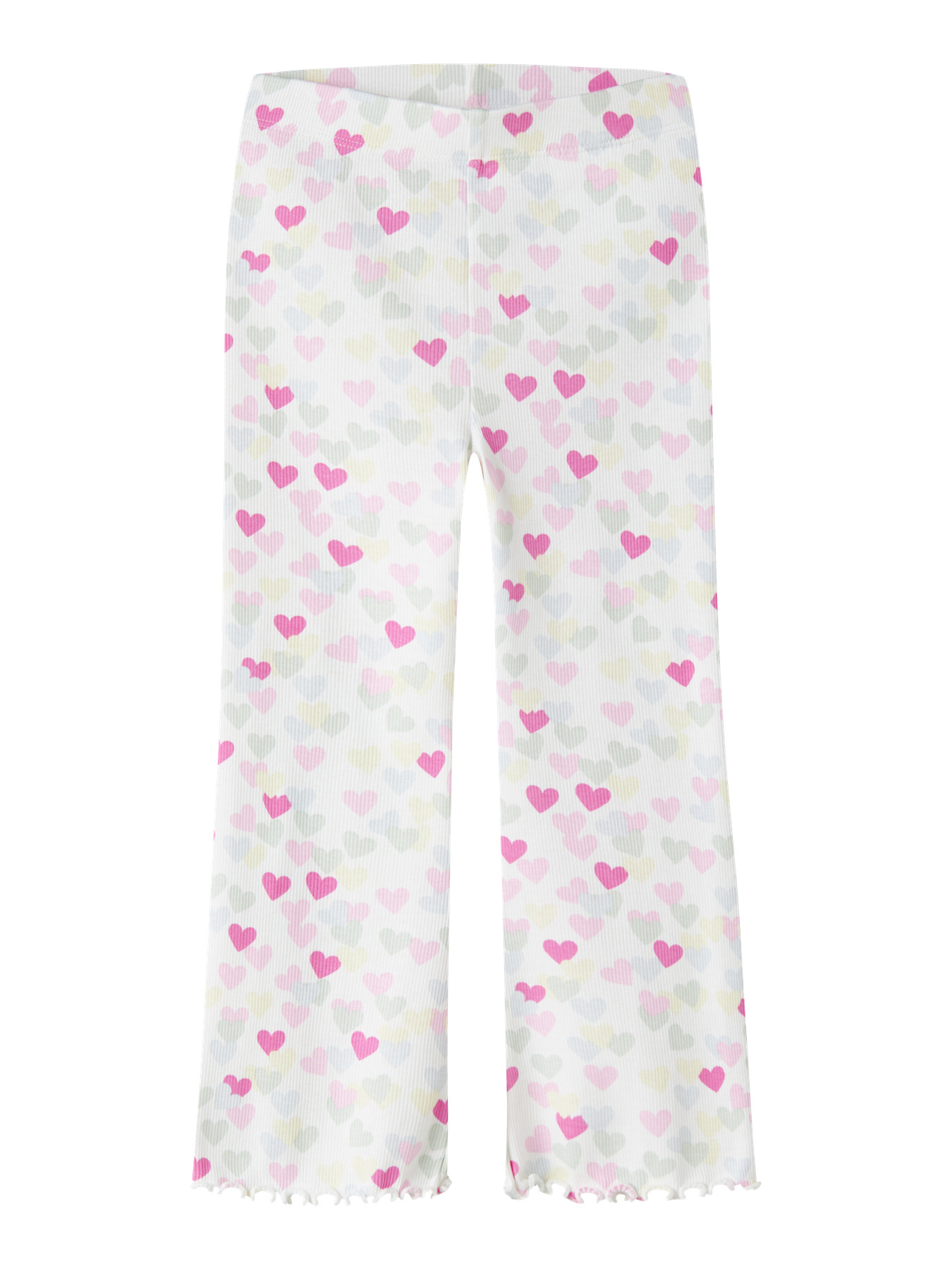 Name It Bukser - Rib - NmfVemia - Cloud Dancer/Random Heart