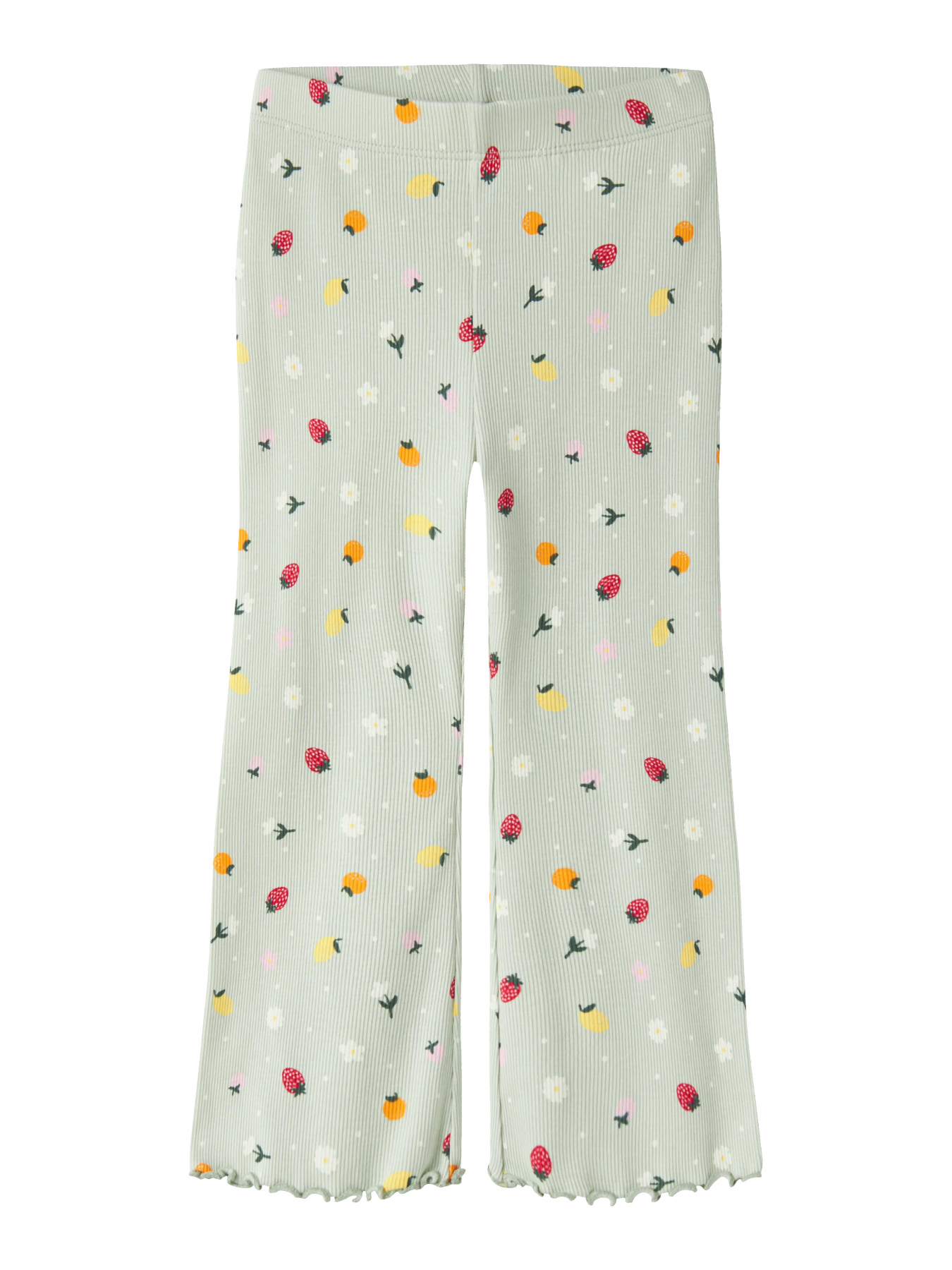 Name It Bukser - Rib - NmfVemia - Pale Aqua/Fruit Flower