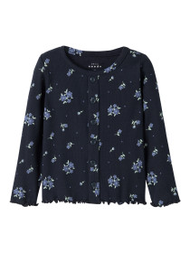 NAME IT Langærmet Bluse Vemia Navy Blazer Blossom