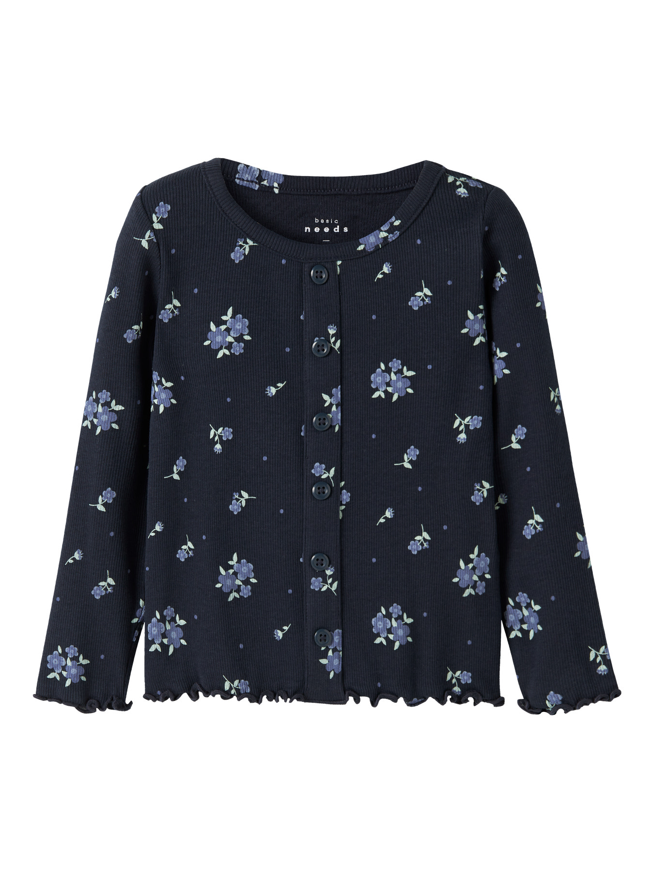NAME IT Langærmet Bluse Vemia Navy Blazer Blossom