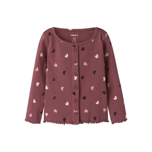 NAME IT Langærmet Rib Bluse Vemia Wild Ginger Hearts billede