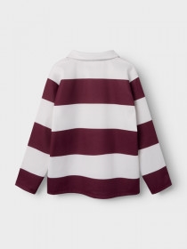 NAME IT Langærmet Polo Bluse Bright White Sassafras