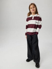 NAME IT Langærmet Polo Bluse Bright White Sassafras