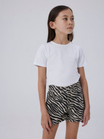 NAME IT High Waist Twill Shorts Rose Cement Zebra